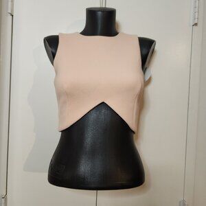Peach formal crop top